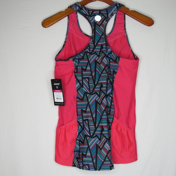 Zoot Performance Tri Tank Shelf Bra Pink Ginger Long Board Women's XL New NWT - Picture 7 of 9
